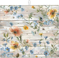 Flowers on Wooden Board Dish Drying Mat 16x18 Inch, Microfiber Absorbent Fast by Unknown