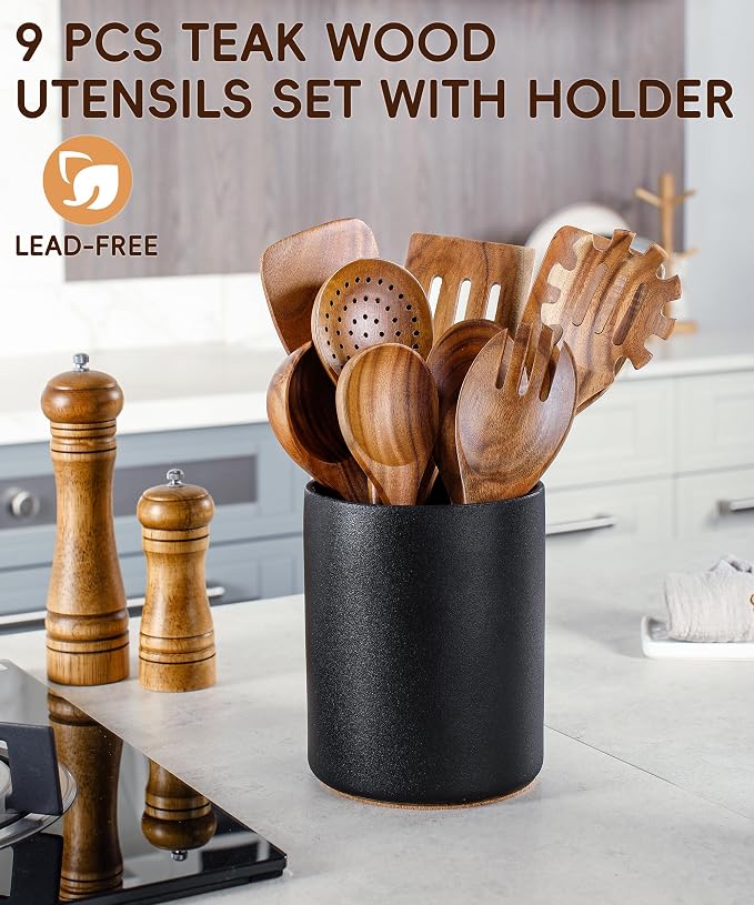 Nucookery Wooden Cooking Utensils Set - Image 2