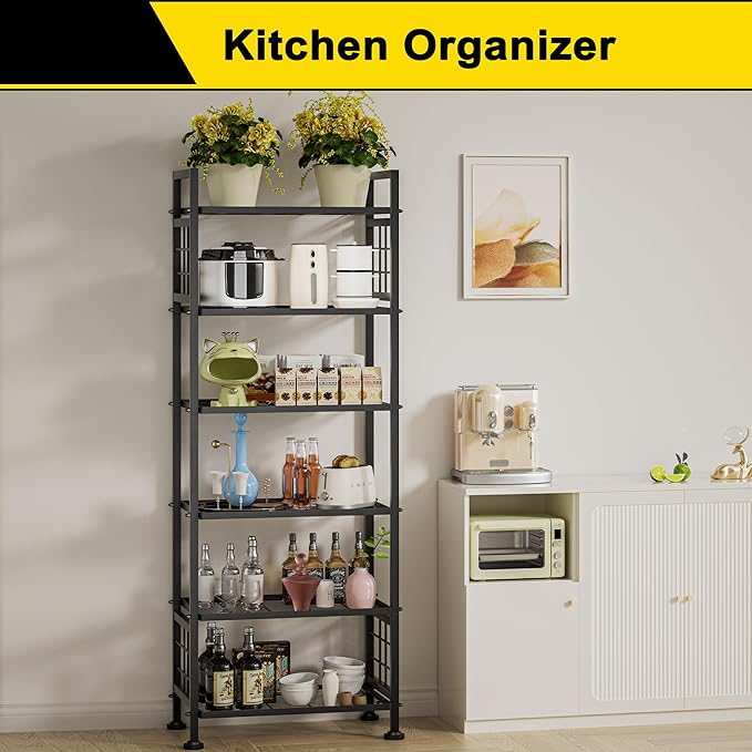 GIOTORENT 6-Wire Garage Shelving Storage Shelves, Metal Shelving Unit Pantry - Image 3