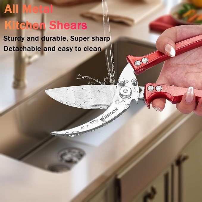 Heavy Duty Poultry Shears Meat Cutting Dishwasher Safe and Food Stainless - Image 5