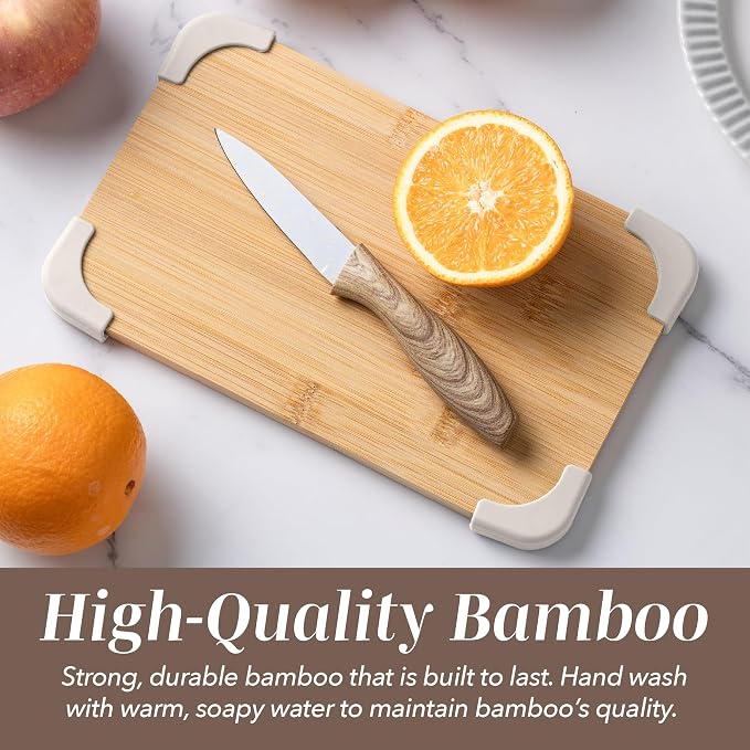 COOK WITH COLOR Non-Slip Cutting Board Set – Kitchen Essentials with Easy Grip - Image 4