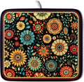 Bohemian Style Flowers Drying Pad Boho Floral Dish Drying Mat by Giwawa