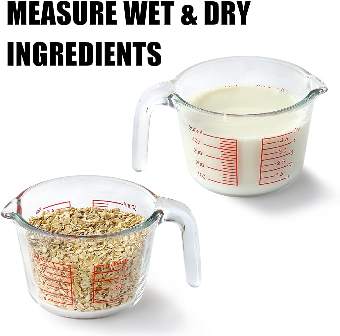 VRUIFA Glass Measuring Cup For Baking and Cooking, Dishwasher, Microwave and - Image 7