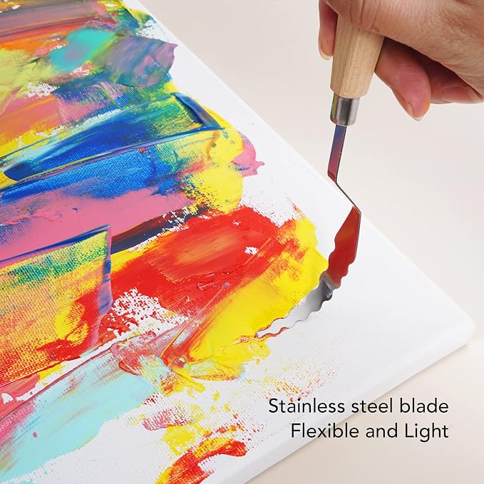 CONDA Palette Knife Set -10Pcs Stainless Steel Spatula Pallet Knife Painting - Image 3