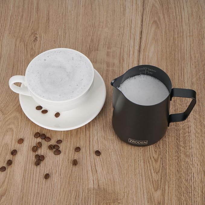 Milk Frothing Pitcher, 20oz Espresso Steaming Pitchers Stainless Steel - Image 5