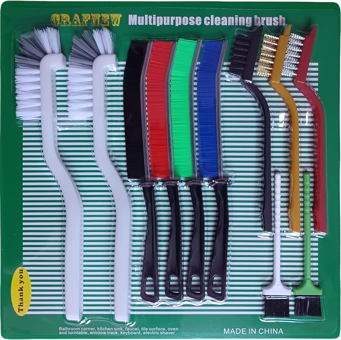 11Pcs Crevice Cleaning Brush Set, Hard Bristle Gap Cleaner Brushes, Tight Spaces - Image 7