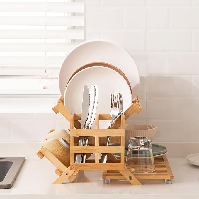 HBlife Bamboo Dish Drying Rack - Image 5