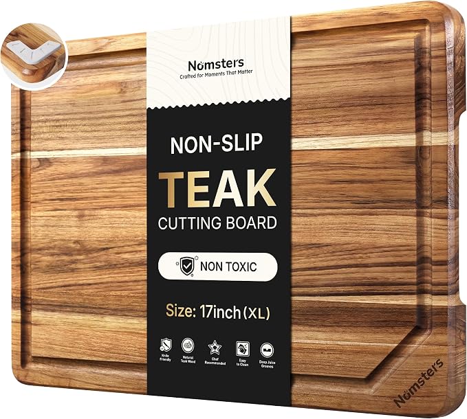 Teak Wood Cutting Board 17inch Wooden Chopping Board by Unknown