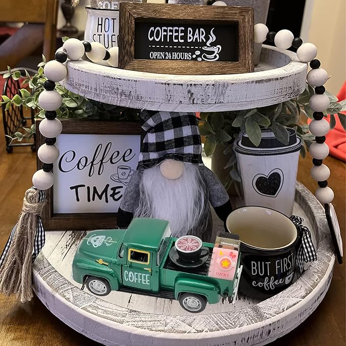 Coffee Bar Decor Vintage Mini Metal Pickup Truck Decorations - Image 5