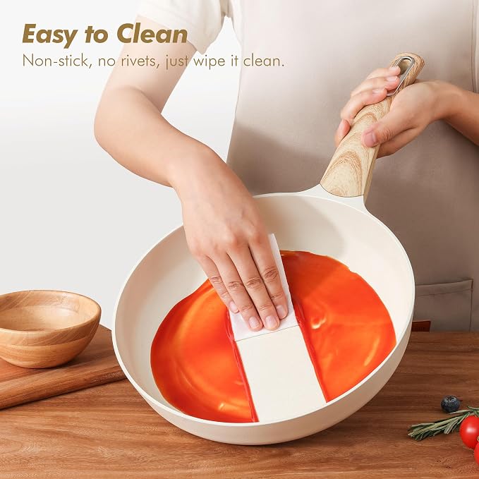 SENSARTE Ceramic Cookware Sets, Pots and Pans Set Non stick, Granite Induction - Image 4
