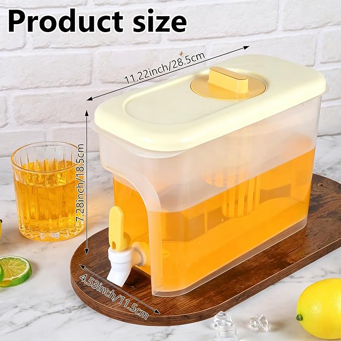 Drink Dispenser for Fridge 1 Gallon Beverage Liquid Drink Container - Image 2
