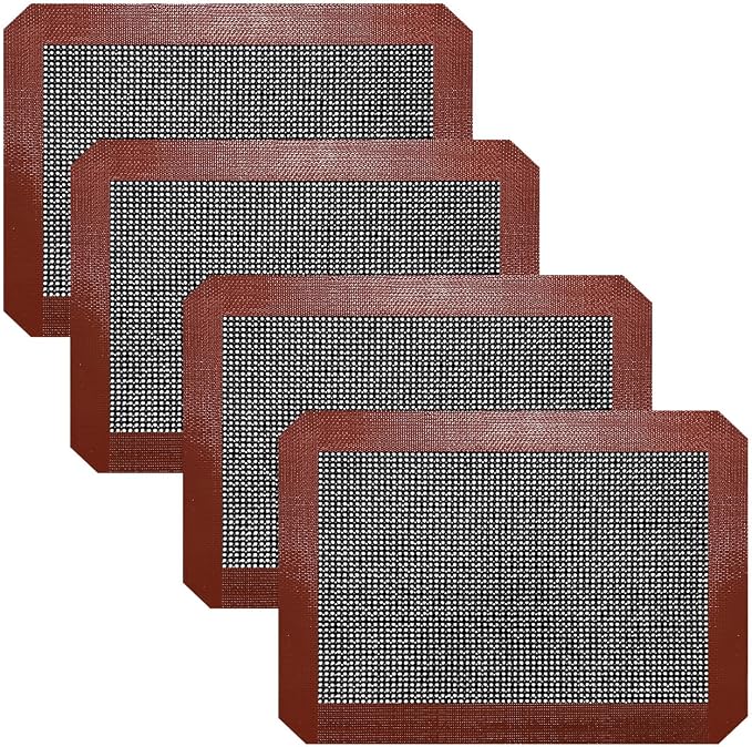 Small Silicone Baking Mats, 11-4/5x8-1/4 Inch Quarter Sheet Size, Non Stick by VCHOMY