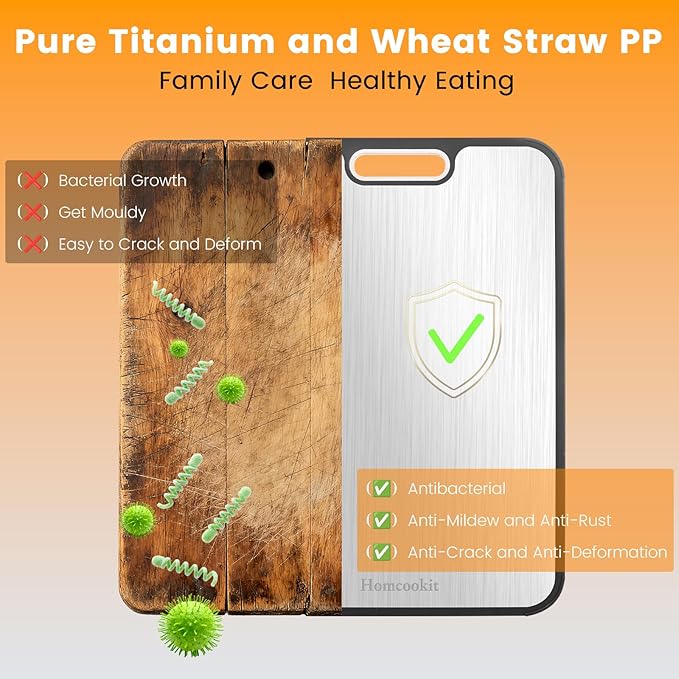 Titanium Cutting Board for Kitchen, Double Sided Cutting Board, Pure Titanium - Image 6