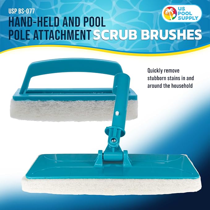 U.S. Pool Supply Hand-Held and Pool Pole Attachment Scrub Brushes - Image 2