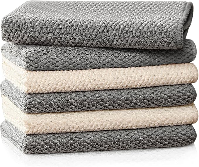 Espresso Accessories Barista Towels 6 Pack – Microfiber Cleaning Cloths by EubooTree