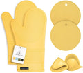 Rorecay Oven Mitts and Pot Holders Sets 6pcs, Extra Long Kitchen Silicone Oven by Rorecay