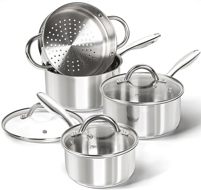 MICHELANGELO Saucepan Set 6pc by Michelangelo