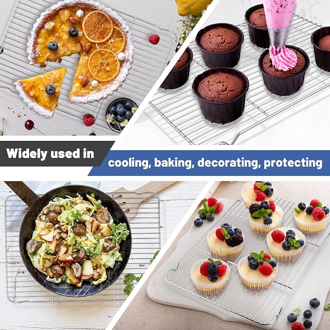TeamFar Cooling Rack, 16.6” x 11.45” Stainless Steel Wire Baking Rack - Image 7