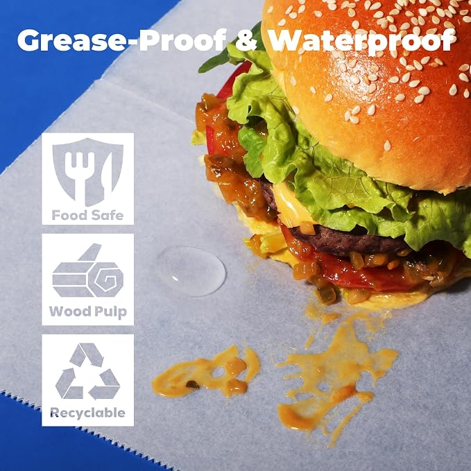 Fit Meal Prep 8 x 10.75" Wax Paper Sheets - Image 5