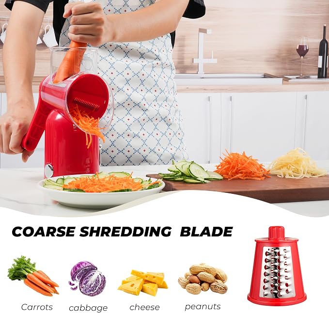 Rotary Cheese Grater Manual Hand Crank - Image 4