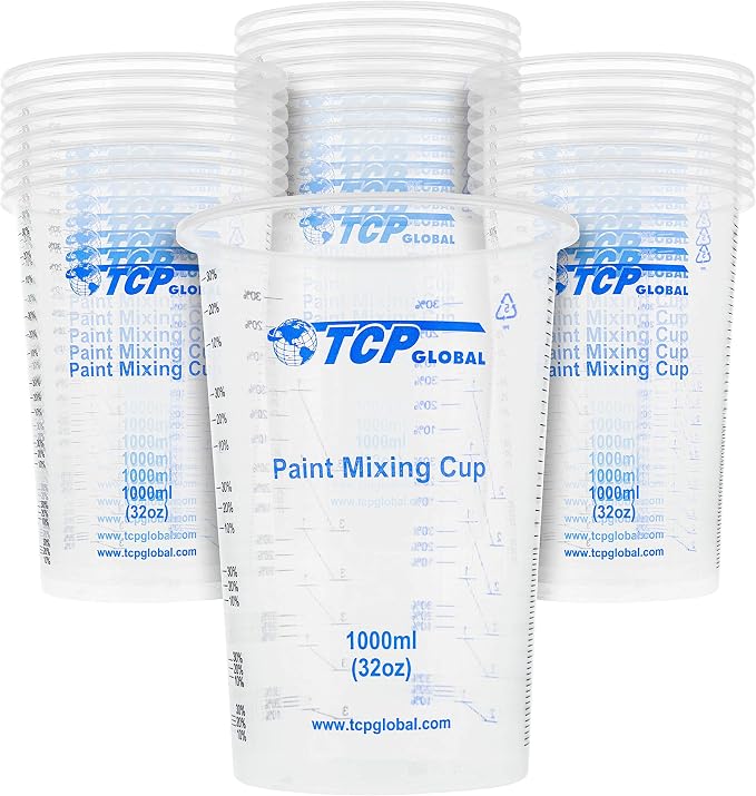 TCP Global 32 oz. Graduated Plastic Mixing Cups by TCPGlobal