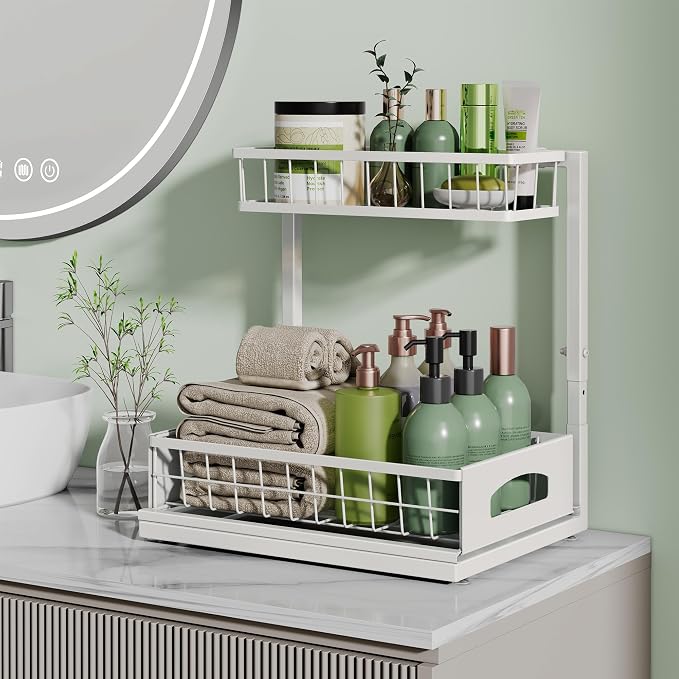 Under Sink Organizer, 2 Pack Cabinet Organizer - Image 7