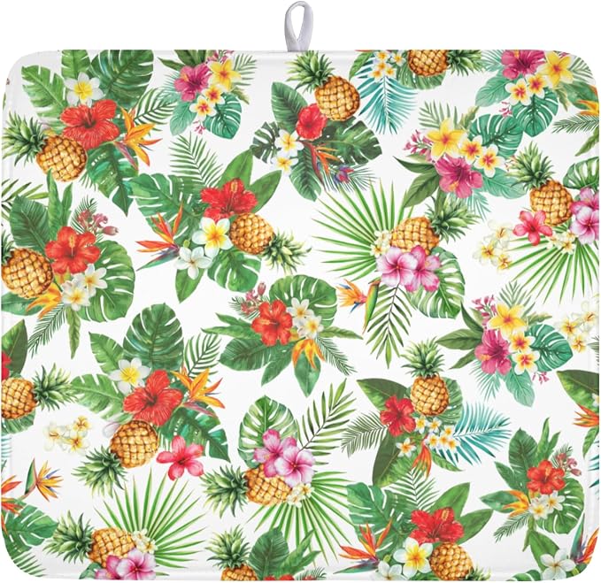 Summer Tropical Dish Drying Mat by Unknown