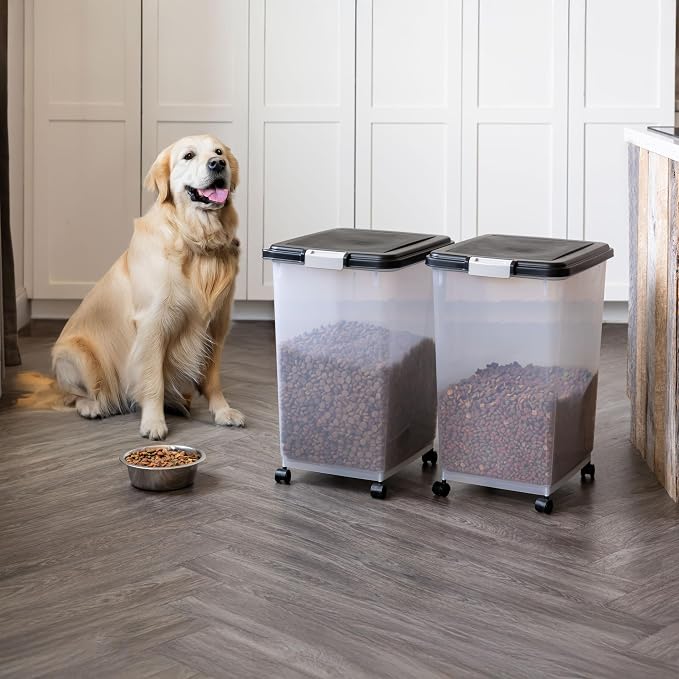 IRIS USA Airtight Dog Food Storage Container, Attachable Wheels, - Image 3