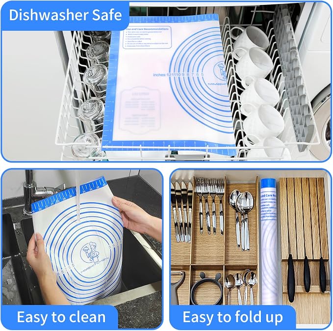 Silicone Pastrty Mat for Dough Rolling, Silicone Baking Mat - Image 6