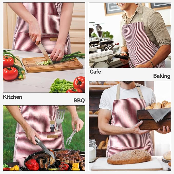 NLUS 2 Pack Cooking Aprons for Women - Image 7