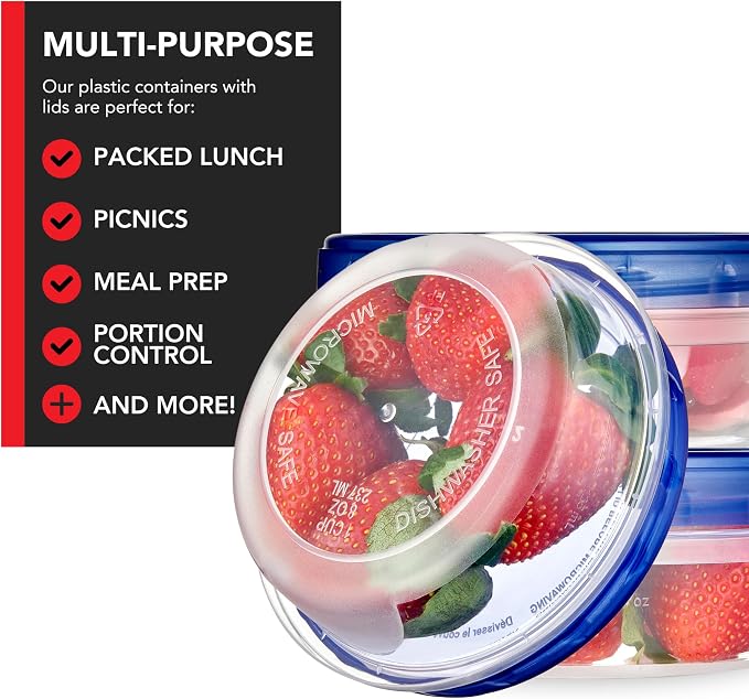 Stock Your Home 8oz Plastic Containers - Image 5