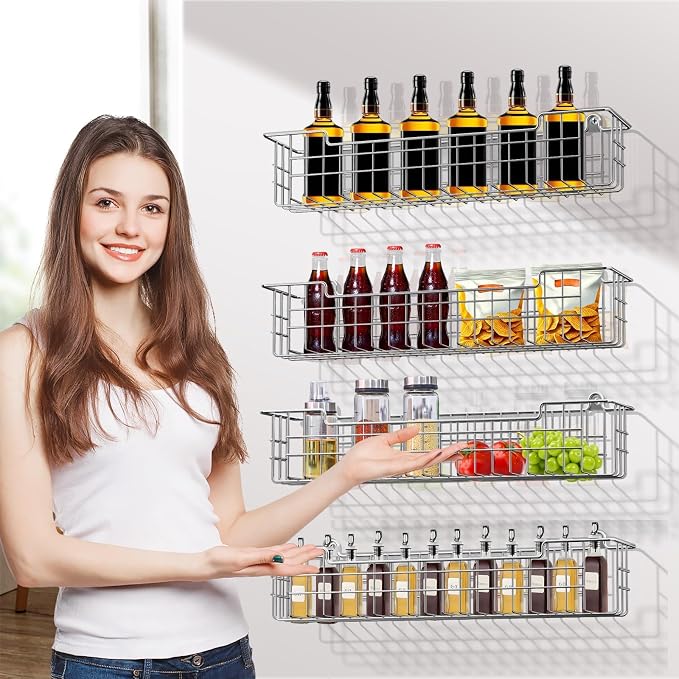 Spice Rack Wall Mount, Spice Holder Shelf Saving Space - Image 2