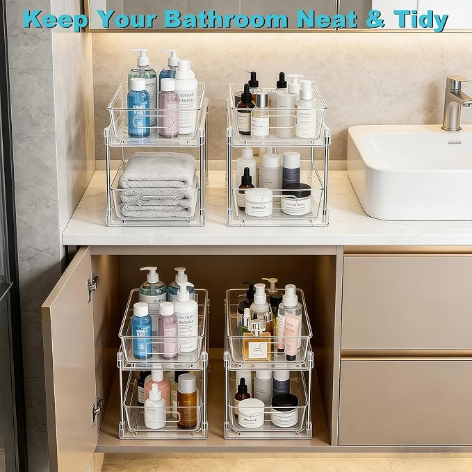 2 Tier Under Sink Organizer Bathroom Organizers and Storage - Image 2