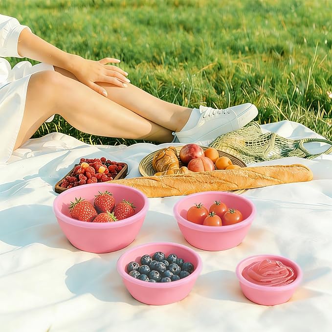 4-Piece Classic Plastic Prep Bowls - Image 5