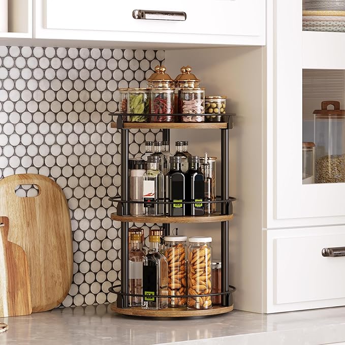 YATINEY 3-Tier Lazy Susan Organizer, Rotating Spice Rack, Spinning Organizer - Image 3