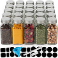 Keketin 6 oz Glass Spice Jars Bottles, 25 Pack Empty Spice Jars by Keketin