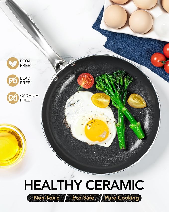 MICHELANGELO Ceramic Frying Pan - Image 3