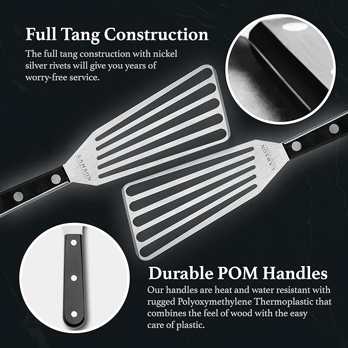 Lamson 3" x 6" Chef's Slotted Turner - Image 5