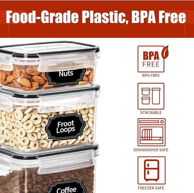 PRAKI 30 Pack Airtight Food Storage Containers - Image 4