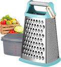 Ourokhome Cheese Grater with Handle, Stainless Steel Box Grater, 4 Side Kitchen by Ourokhome
