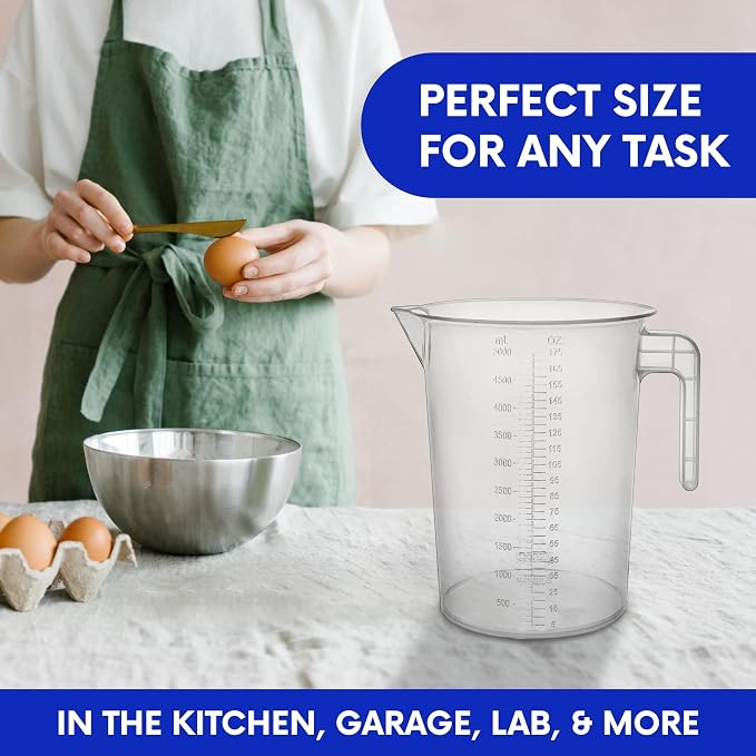 5 Liter Measuring Pitcher | 1.3 Gallon Shatterproof Plastic Large Graduated - Image 6