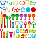 FRIMOONY Dough Tools Set for Kids, Various Plastic Molds, 45 Pieces by FRIMOONY