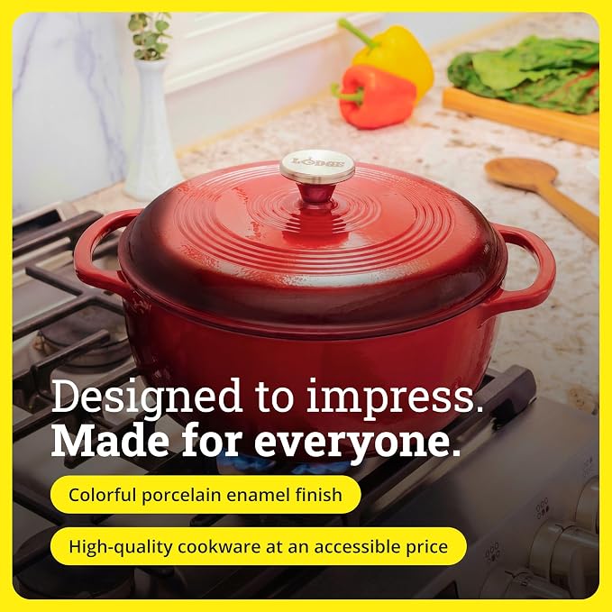 Lodge Essential Enamel Cast Iron Dutch Oven - Image 7