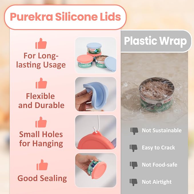 2PCs 4-inch/9.5cm Silicone Can Lids - Image 3