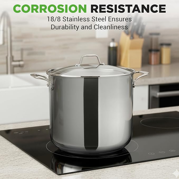 NutriChef 15-Quart Stainless Steel Stock Pot - Image 6