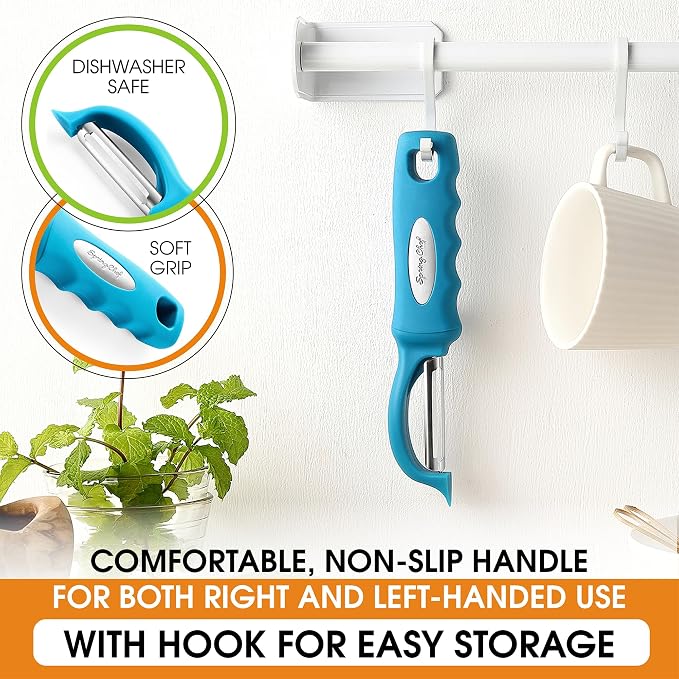 Spring Chef Premium Swivel Vegetable Peeler, Comfortable Handle and Ultra Sharp - Image 6