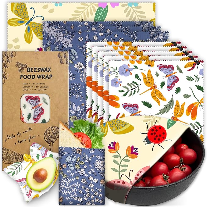 Beeswax Wrap, Beeswax Wraps For Food, Sustainable, Beeswax Food Wrap for by PICcircuit