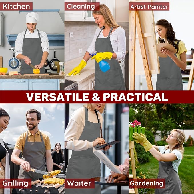 2 Pcs Plus Size Chef Apron, Unisex Professional Apron - Image 7