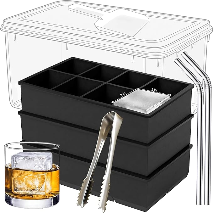 Large Silicone Ice Cube Tray by CozyKitchenEssentials