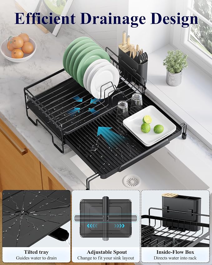 Kitsure Extendable Dish Drying Rack - Image 4